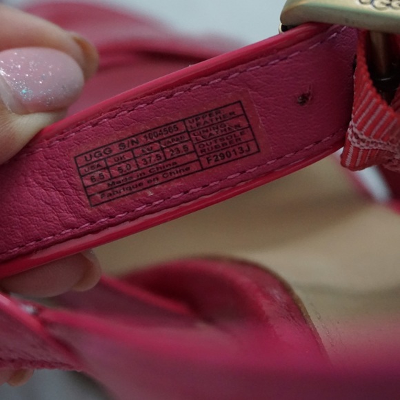 NEW UGG W JACKILYN WEDGE PINK SIZE 6.5 - Picture 4 of 5